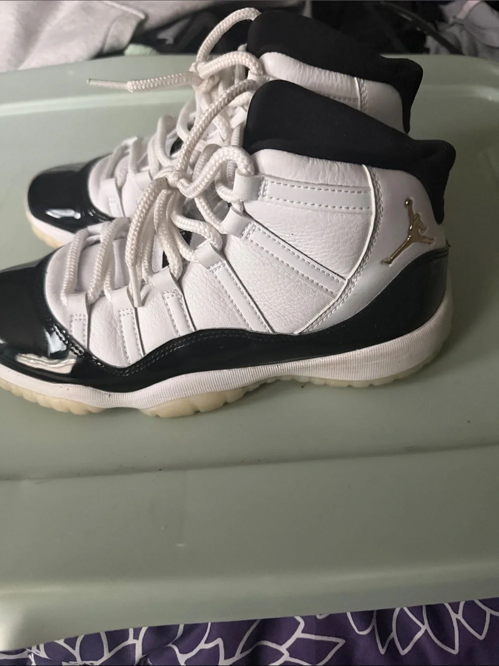 Jordan Retro Low White and Black Kids Sneakers